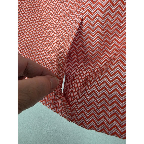 The Limited Mini Skirt Womens 12 Orange White Chevron Lined Career Office NWT - Picture 11 of 14